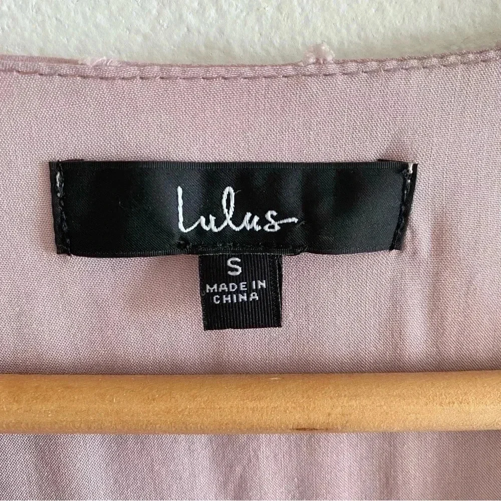 Lulus Poetic Love Mauve Swiss Dot Long Sleeve Pleated Mini Dress - Picture 4 of 13